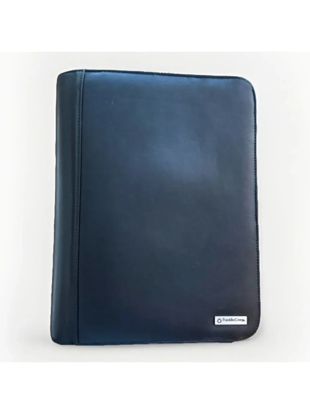 Franklin Covey Zip Around Full Grain Leather 7 Ring Binder Planner 2” Rings READ